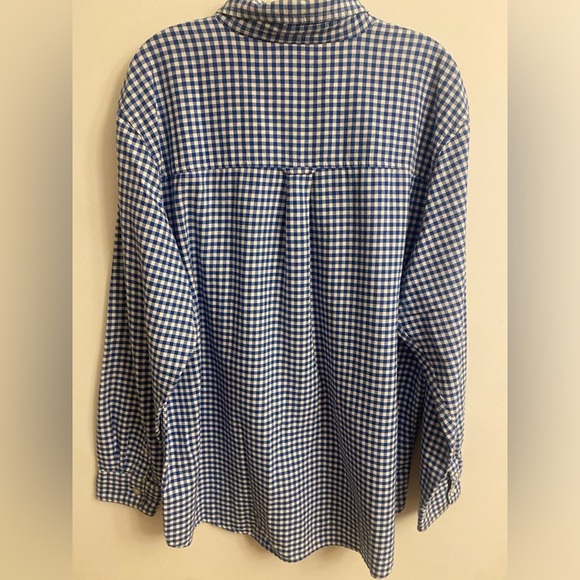 Chaps Shirt Blue Gingham XL - Picture 2 of 9